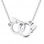 GAGAFEEL Women Necklace Pendant Silver Rose Gold Color Stainless Steel Handcuff Crystal Jewelry Frie