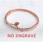 GAGAFEEL Cute Custom Bracelets Letter Diy Unique Logo Engrave For Women Bangle Stainless Steel Black