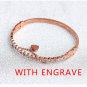 GAGAFEEL Cute Custom Bracelets Letter Diy Unique Logo Engrave For Women Bangle Stainless Steel Black
