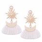 T Show Bohemia Tassels Dangle Earrings Women Accessories Cotton Handmade Fringed Earrings Ethnic Jew