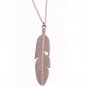 Long leaves feathers necklaces Women Feather Pendant Long Chain Necklace Sweater Statement Vintage J