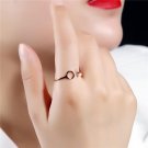 V.YA Unique Stainless Steel Women Rings Rose Gold Color Fine Wedding Engagement Female Party Finger 