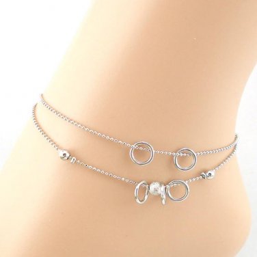 Small Circle Women Ankle Bracelet Barefoot Sandal Beach Foot Jewelry