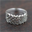100% Real Pure 925 Sterling Silver Ring for women Wholesale free shipping Marcasite ring women Jewel