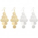 1Pair Women Alloy Circular Dangle Earings Eardrop Jewelry