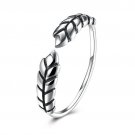 GAGAFEEL 925 Sterling Silver Jewelry Women Rings Vintage Leaves Open Simple Design For Friend Lady P