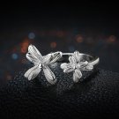 925 Sterling Silver Ring Double flower open ring jewelry wholesalers