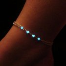 Summer Luminous Ankle Heart Star Pendant Bracelet Sandal Sexy Beach Leg Chain Women Anklets Jewelry 
