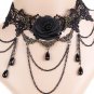 Women Collar Choker Necklace Black Lace Retro Gothic Pendant Vintage Jewelry Accessories 2017 Choker