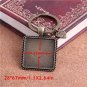 PULCHRITUDE 5pcs/lot Metal Keychain Round Cabochon Setting DIY Vintage Handmade Key Chains for Jewel