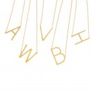 Fast Shipping Gold Color 26 Letter Alphabet Pendant Necklace Free combination Initial Charm Women Je