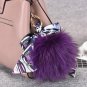 2017 Fox Fur Ball Key Chains Pom Pom Gift Ornaments Pendant Key Chain Car Bag Buckle Colorful Grosgr