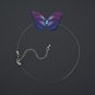 MissCyCy New Fashion Designer Crystal Colorful 3D Yarn Butterfly Chokers Invisible Fishline Silk Cho