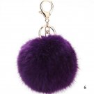 Wholesale Price Colorful Bag Car Keyring Rabbit Fur Soft Ball Charm Women Keychain For Keys Bags Key