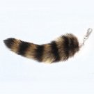 Cute Fox Racoon Tail Keychain Fur Pendant Key Chain Bags Charm Keys Holder Couple Keyrings  CX17