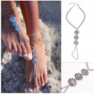 Fashion Silver Color Bohemian Metal Tassel Anklet Luxury Charm Coin Ankle Bracelet For Women Jewelry