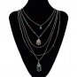 2016Hot Sale Ethnic Bohemia Flower Necklace Women Vintage Multi Layered Charm Necklaces for Women Bo