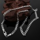 New Listing Hot sell men\'s silver plated 4MM Flat women cute men chain snake Necklace Fashion trend