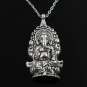new fashion Ganesha buddha elephant Pendants round cross chain short long Mens Womens silver neckla
