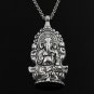 new fashion Ganesha buddha elephant Pendants round cross chain short long Mens Womens silver neckla