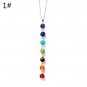 7 Chakra Stones Reiki Healing Point Chakra Pendant Charm Pendant Ankh Yoga Jewelry Semi Precious Sto