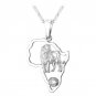 Hot Yellow Gold Color African Map Jewelry Lucky Men/Women Ethnic Africa Elephant/Lion/Antelope Anima