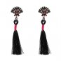 JUJIA 2017 trendy statement fashion earrings rope tassel stud MULTICOLOURED POMPOM EARRINGS women je
