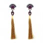 JUJIA 2017 trendy statement fashion earrings rope tassel stud MULTICOLOURED POMPOM EARRINGS women je
