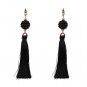 JUJIA 2017 trendy statement fashion earrings rope tassel stud MULTICOLOURED POMPOM EARRINGS women je