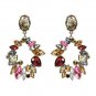 18 designs new good quality earring Statement Trendy Jewelry Elegant Shiny Resin Stone Stud Earrings