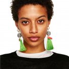 JUJIA good quality FIRENZE FRINGE DROPS earrings fashion women statement jewelry POMPOM EARRINGS dan