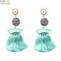 JUJIA good quality FIRENZE FRINGE DROPS earrings fashion women statement jewelry POMPOM EARRINGS dan