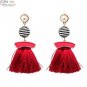 JUJIA good quality FIRENZE FRINGE DROPS earrings fashion women statement jewelry POMPOM EARRINGS dan