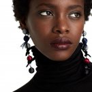 JUJIA 7 colors New Arrival Free shipping vintage hand made ribbon beads  drop Earring for lady jewel