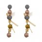 JUJIA 7 colors New Arrival Free shipping vintage hand made ribbon beads drop Earring for lady jewel
