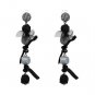 JUJIA 7 colors New Arrival Free shipping vintage hand made ribbon beads drop Earring for lady jewel