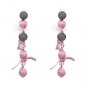 JUJIA 7 colors New Arrival Free shipping vintage hand made ribbon beads drop Earring for lady jewel