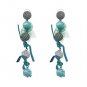 JUJIA 7 colors New Arrival Free shipping vintage hand made ribbon beads drop Earring for lady jewel