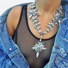 JUJIA 2 colors new 2017 choker pendant necklace fashion women bohemia AB color maxi necklace wholesa