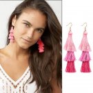 JUJIA fashion Designer tassel earrings Jewelry Hot Selling women long Gabriela Fringe Drops