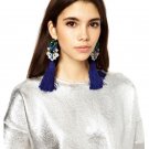 JUJIA 2017 New Wedding Tassel Statement Earring Multicolored Hot Fashion Drop Dangle Fringe Earrings