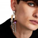 JUJIA long dangle metal tassels earrings classic water drop jewelry Dangling simulated pearl earring