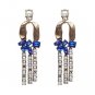 JUJIA long dangle metal tassels earrings classic water drop jewelry Dangling simulated pearl earring
