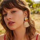 JUJIA Fashion Statement Tassel Drop Earrings for Women Wedding Bohemian Fringed Hot Sale Dangle Frin