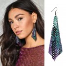 JUJIA 2017 New statement Free Fall Holographic Chainmail Earrings fashion earring for women