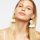 Boho Indian Ethnic Fringe Earrings For Women Long Tassel Earrings Hanging Drop Statement Earing