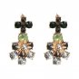 Vintage Classic Flower Stud Earrings For Women Fashion Brand Multicolor Fine Jewelry High Quality Cr