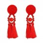 JUJIA Exaggerate Women Bohemian Indian Jewelry Statement Drop Fringe Earrings Vintage Long Tassel Ea