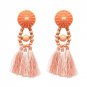 JUJIA Exaggerate Women Bohemian Indian Jewelry Statement Drop Fringe Earrings Vintage Long Tassel Ea