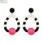 JUJIA 7 colors statement pom pom drop earring Jewelry Hot Selling Elegant Earrings for Women earring